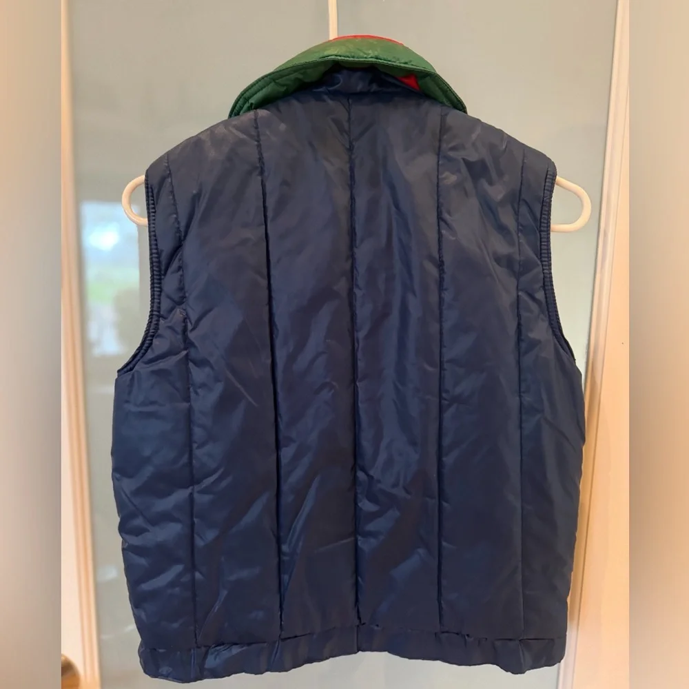 RARE Vintage Late 70s Lightning Bolt Hawaiian Production Rainbow Puffer Vest, M - Picture 3 of 10